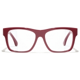 Chanel - Occhiali Quadrati con Filtro Luce Blu - Rosso Scuro - Chanel Eyewear