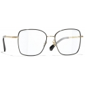 Chanel - Occhiali Quadrati con Filtro Luce Blu - Oro Chiaro - Chanel Eyewear