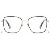 Chanel - Occhiali Quadrati con Filtro Luce Blu - Oro Chiaro - Chanel Eyewear
