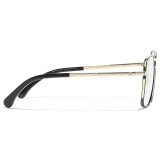 Chanel - Occhiali Quadrati con Filtro Luce Blu - Oro Chiaro - Chanel Eyewear