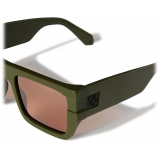 Off-White - Occhiali da Sole Chester - Verde Militare/Marrone - Luxury - Off-White Eyewear