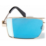 Off-White - Occhiali da Sole Cortez - Oro/Blu - Luxury - Off-White Eyewear