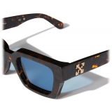 Off-White - Dalton Sunglasses - Brown Havana/Blue - Luxury - Off-White Eyewear