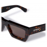 Off-White - Occhiali da Sole Manchester - Marrone Havana/Grigio Scuro - Luxury - Off-White Eyewear