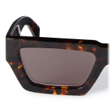 Off-White - Occhiali da Sole Manchester - Marrone Havana/Grigio Scuro - Luxury - Off-White Eyewear