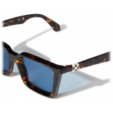 Off-White - Oregon Sunglasses - Brown Havana/Blue - Luxury - Off-White Eyewear