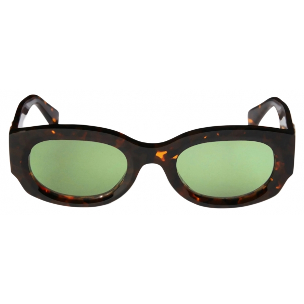 Off-White - Occhiali da Sole Palmer - Marrone Havana/Verde - Luxury - Off-White Eyewear