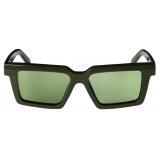Off-White - Occhiali da Sole Windsor - Verde Militare/Verde - Luxury - Off-White Eyewear