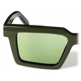 Off-White - Occhiali da Sole Windsor - Verde Militare/Verde - Luxury - Off-White Eyewear