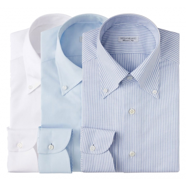 Viola Milano - Camicia Elegante, Confezione da 3 Camicie - Mix - Handmade in Italy - Luxury Exclusive Collection