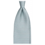 Viola Milano - Animal Printed Selftipped Silk Tie - Menthol Elephant - Handmade in Italy - Luxury Exclusive Collection