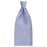 Viola Milano - Animal Printed Selftipped Silk Tie - Viola Elephant - Handmade in Italy - Luxury Exclusive Collection