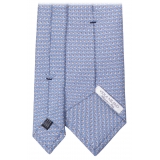 Viola Milano - Animal Printed Selftipped Silk Tie - Viola Elephant - Handmade in Italy - Luxury Exclusive Collection