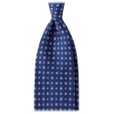 Viola Milano - Artisan Bloom Selftipped Silk Tie - Blue Mix - Handmade in Italy - Luxury Exclusive Collection