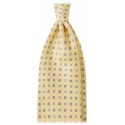Viola Milano - Cravatta in Seta Autofilettante Artisan Bloom - Mix Giallo - Handmade in Italy - Luxury Exclusive Collection