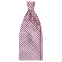 Viola Milano - Cravatta in Seta Italiana con Motivo a Catena Mista - Rosa Mix - Handmade in Italy - Luxury Exclusive Collection