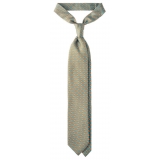 Viola Milano - Cravatta in Seta con Motivo Auto-Tipped - Mix Turchese - Handmade in Italy - Luxury Exclusive Collection