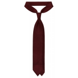 Viola Milano - Cravatta Artisan Solid Senza Risvolto 100% Cashmere - Amarone - Handmade in Italy - Luxury Exclusive Collection