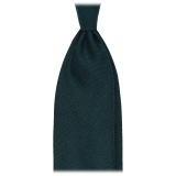 Viola Milano - Artisan Solid Untipped 100% Cashmere Tie - Forest - Handmade in Italy - Luxury Exclusive Collection