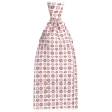 Viola Milano - Bergamo Bloom Untipped Silk Tie - White Mix - Handmade in Italy - Luxury Exclusive Collection