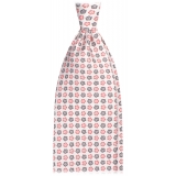 Viola Milano - Cravatta in Seta Senza Risvolto Bergamo Bloom - Mix Bianca - Handmade in Italy - Luxury Exclusive Collection