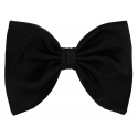 Viola Milano - Papillon in Grosgrain Ready-Tie Maison Milano Nero - Handmade in Italy - Luxury Exclusive Collection