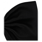 Viola Milano - Papillon in Grosgrain Ready-Tie Maison Milano Nero - Handmade in Italy - Luxury Exclusive Collection