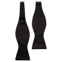 Viola Milano - Papillon in Raso Nero da Annodare - Handmade in Italy - Luxury Exclusive Collection