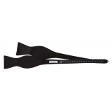 Viola Milano - Black Self-Tie Satin Bow-Tie - Handmade in Italy - Luxury Exclusive Collection