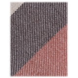 Viola Milano - Cravatta a Righe, 3 Pieghe, 100% Cashmere - Marrone/Rosso - Handmade in Italy - Luxury Exclusive Collection