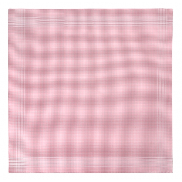 Viola Milano - Fazzoletto in Cotone/Lino con Lacci Carlo Riva - Quadri Rossi - Handmade in Italy - Luxury Exclusive Collection