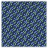 Viola Milano - Chain Maillon Selftipped Italian Silk Tie - Mix Color - Handmade in Italy - Luxury Exclusive Collection