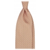 Viola Milano - Chain Pattern Selftipped Silk Tie - Orange - Handmade in Italy - Luxury Exclusive Collection