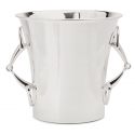 Viola Milano - Champagne Brass Silver Bucket with Stirrups - Handmade in Italy - Luxury Exclusive Collection