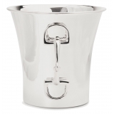 Viola Milano - Champagne Brass Silver Bucket with Stirrups - Handmade in Italy - Luxury Exclusive Collection
