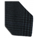 Viola Milano - Cravatta a Quadri in Cashmere Arrotolata a Mano - Foresta Mix - Handmade in Italy - Luxury Exclusive Collection