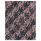 Viola Milano - Check Pattern Handrolled Wool Tie - Brown Mix - Handmade in Italy - Luxury Exclusive Collection