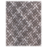 Viola Milano - Cravatta in Lana Lavorata a Mano a Quadri - Sabbia Mix - Handmade in Italy - Luxury Exclusive Collection