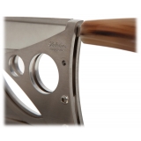 Viola Milano - Tagliasigari e Posacenere - Ottone Nichelato, Corno Legno Nero - Handmade in Italy - Luxury Exclusive Collection