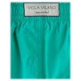 Viola Milano - Costume da Bagno Classico Tinta Unita - Menta - Handmade in Italy - Luxury Exclusive Collection