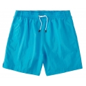 Viola Milano - Classic Solid Swimtrunks - Turquoise - Handmade in Italy - Luxury Exclusive Collection