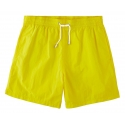 Viola Milano - Classic Solid Swimtrunks - Yellow - Handmade in Italy - Luxury Exclusive Collection
