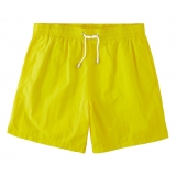 Viola Milano - Classic Solid Swimtrunks - Yellow - Handmade in Italy - Luxury Exclusive Collection