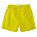 Viola Milano - Classic Solid Swimtrunks - Yellow - Handmade in Italy - Luxury Exclusive Collection