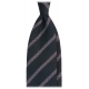 Viola Milano - Classic Stripe Untipped 100% Cashmere Tie - Forest/Beige - Handmade in Italy - Luxury Exclusive Collection