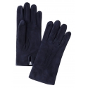 Viola Milano - Guanti in Pelle Scamosciata con Fodera in Cashmere - Navy - Handmade in Italy - Luxury Exclusive Collection