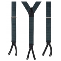 Viola Milano - Classic Width Braces l Braid Ends - Polka Dot Forest - Handmade in Italy - Luxury Exclusive Collection