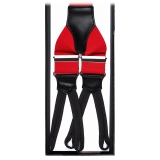 Viola Milano - Bretelle Larghe con Estremità Intrecciate - Rosso Solido - Handmade in Italy - Luxury Exclusive Collection