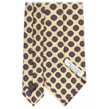 Viola Milano - Cravatta Como Floral Self-Tipped in Seta Italiana - Limone - Handmade in Italy - Luxury Exclusive Collection