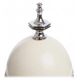 Viola Milano - Scatola Decorativa Uova di Struzzo Su Base in Ottone Placcato - Handmade in Italy - Luxury Exclusive Collection